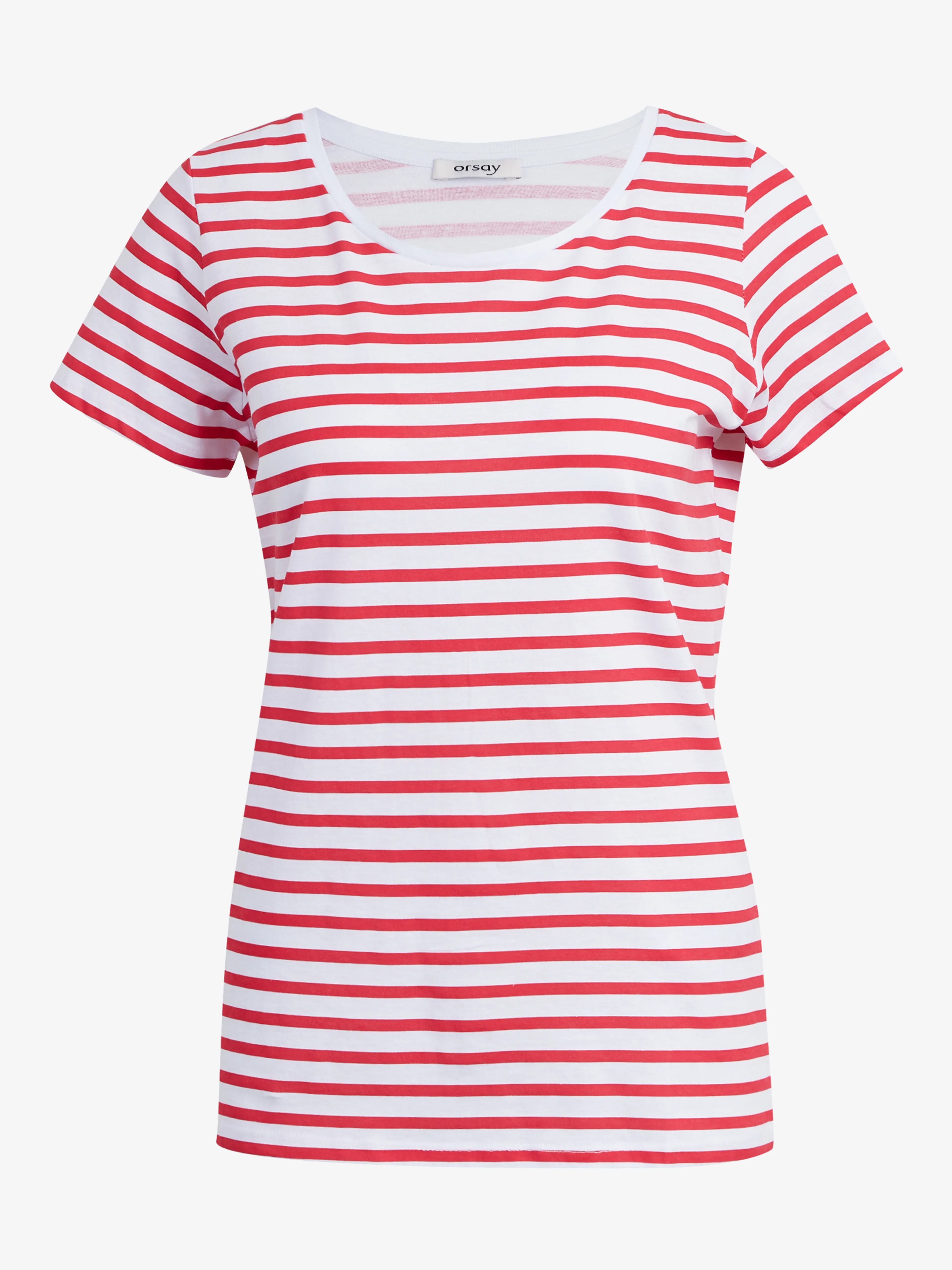 Weiß-rot gestreiftes Damen-Shirt ORSAY