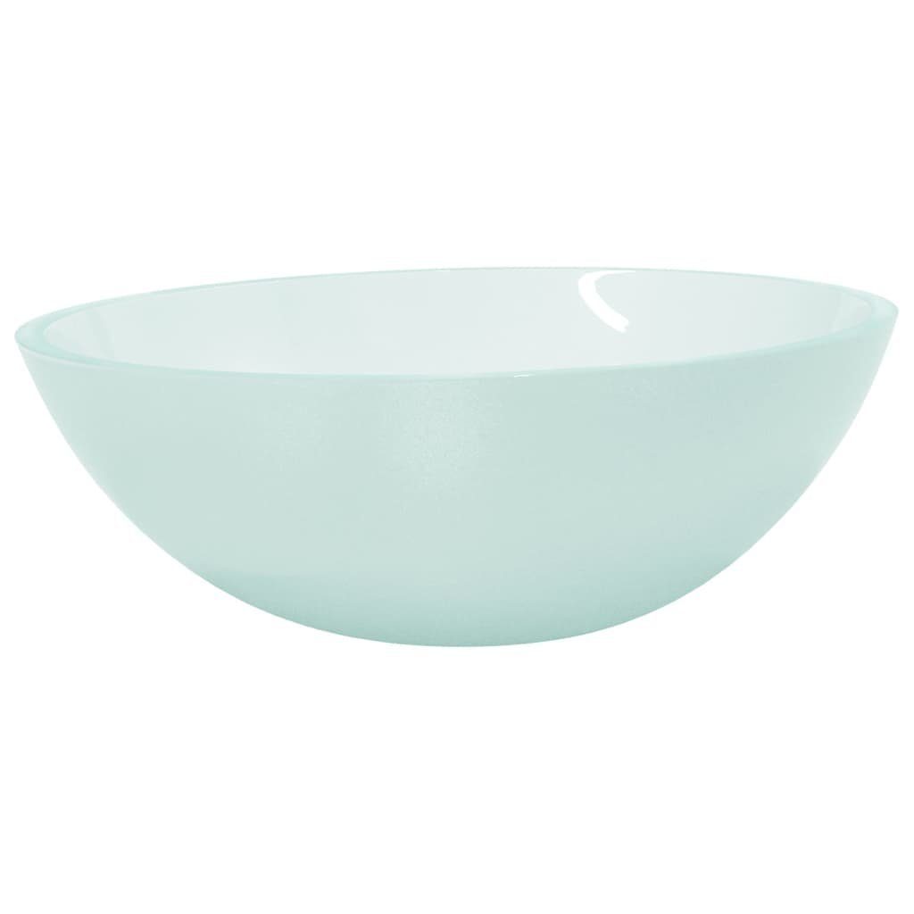 vidaXL Waschbecken Waschbecken Glas 50x37x14 cm Matt