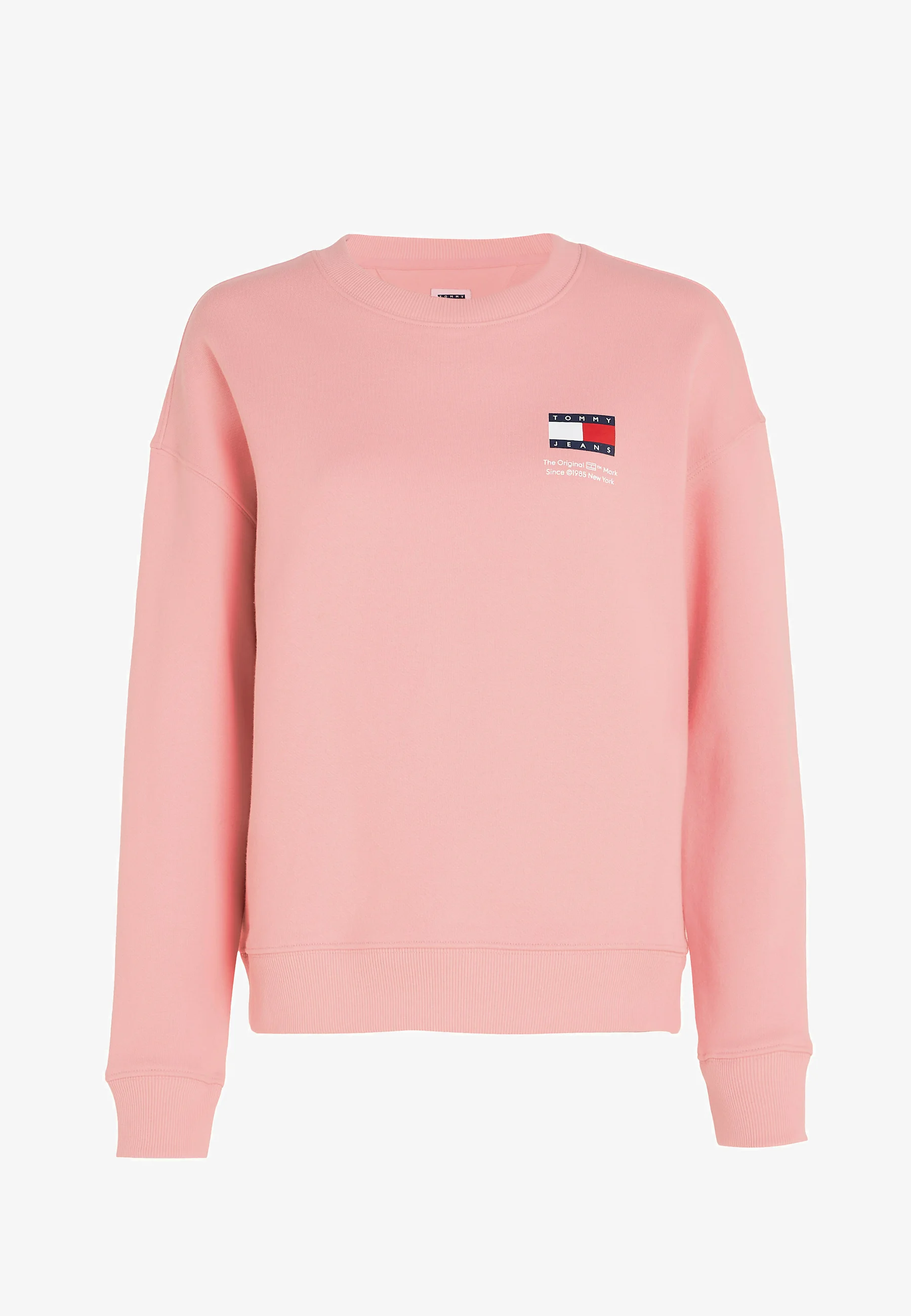 Sudadera Tommy Jeans con cuello redondo y estampado de bandera