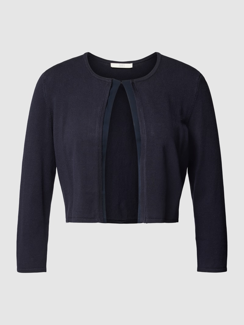Bolero aus Viskose-Mix mit Hakenverschluss in marineblau meliert