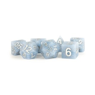 Sharp Edge Silicone Rubber Poly Dice Set Glacial Debris 16mm (7)