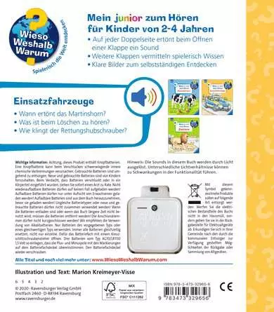 Ravensburger Wieso? Weshalb? Warum? Mein junior zum Hören, Band 2: Einsatzfahrzeuge