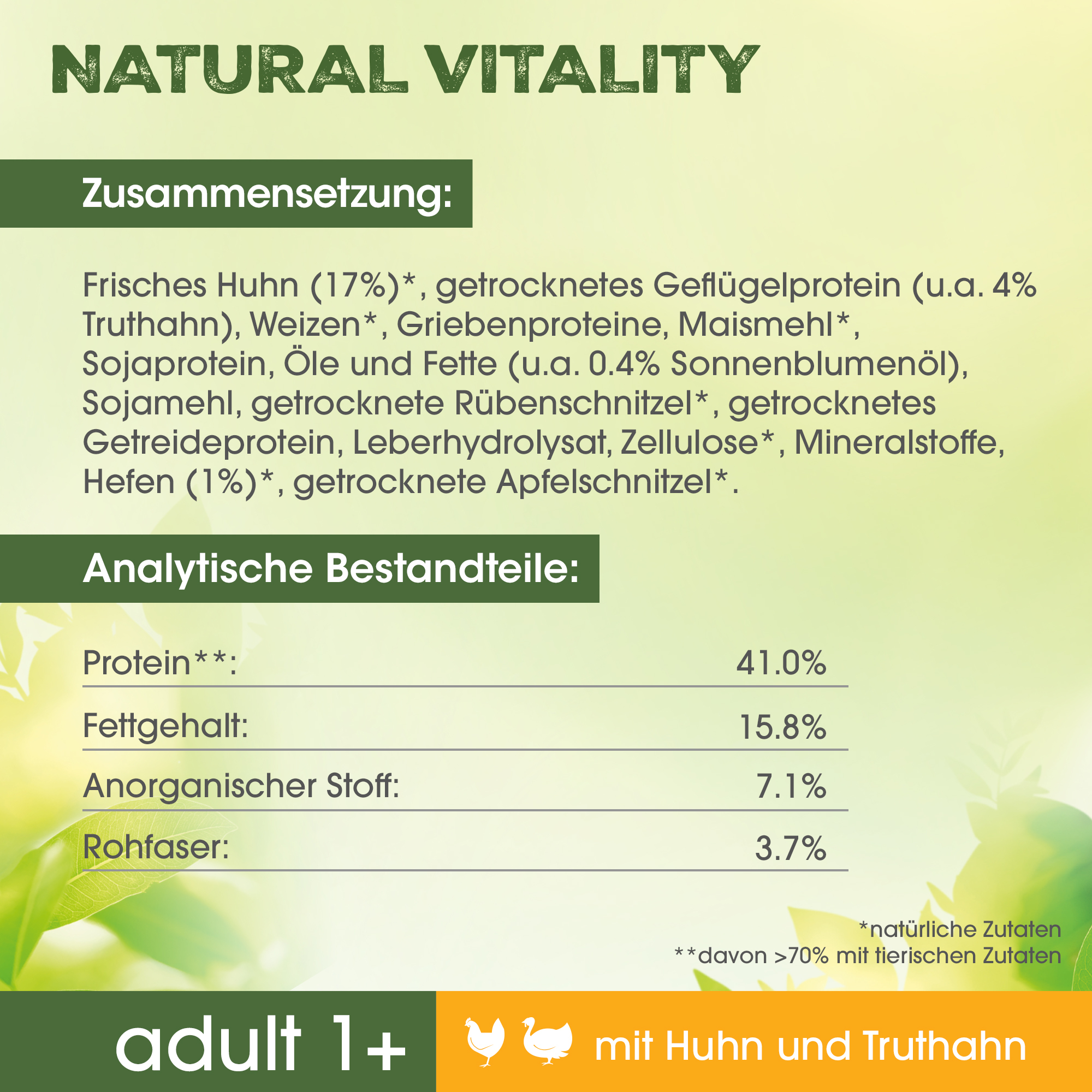 PERFECT FIT Trockenfutter PERFECT FIT Natural Vitality Adult +1 Sparpaket 6x650g Huhn & Truthahn