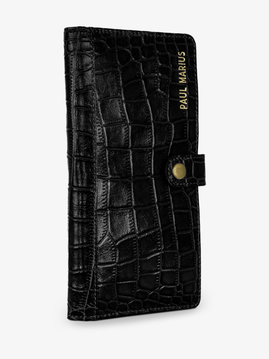 LePortefeuille Charlotte N°2 Alligator - Noir de Jais