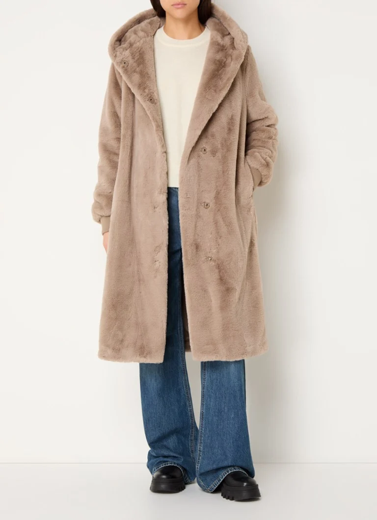 Moscow Nadjana faux fur coat with hood