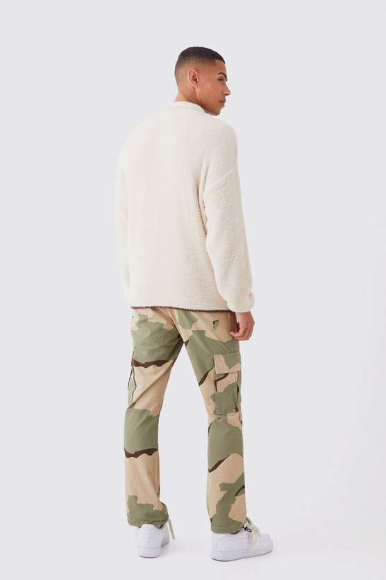Camouflage Hose mit geradem Bein