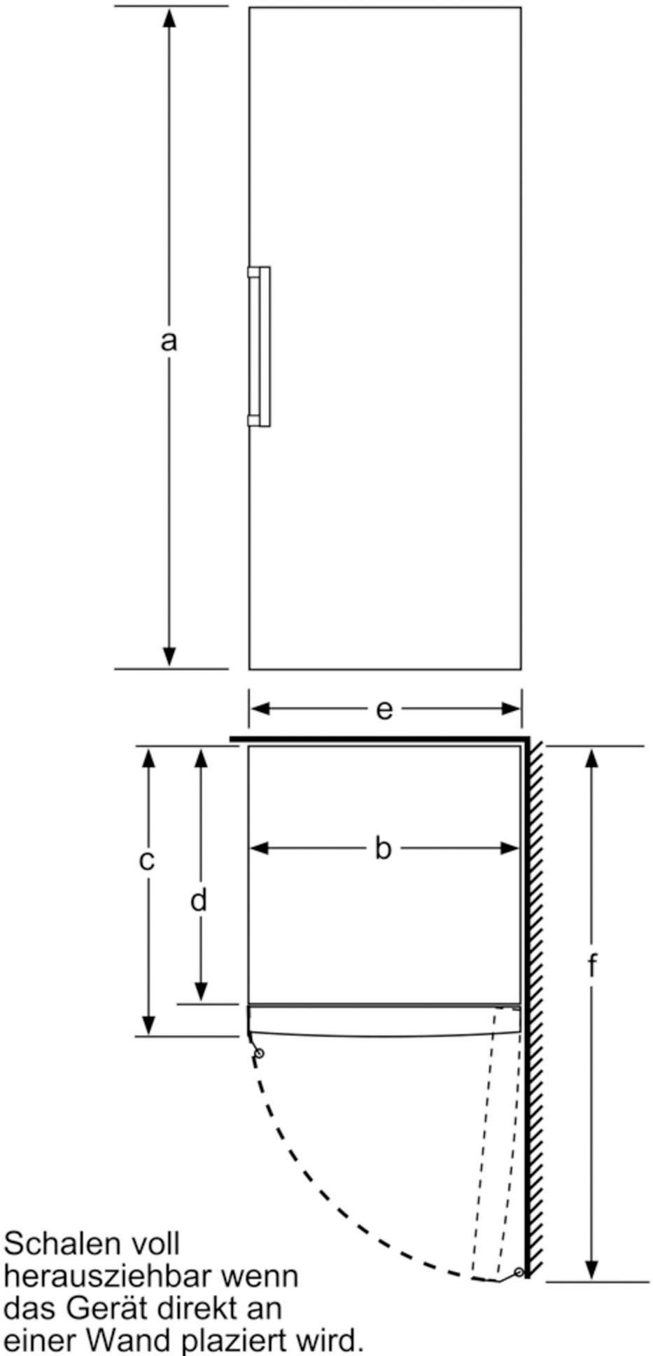 BOSCH Gefrierschrank 6 GSN51AWDV, 161 cm hoch, 70 cm breit