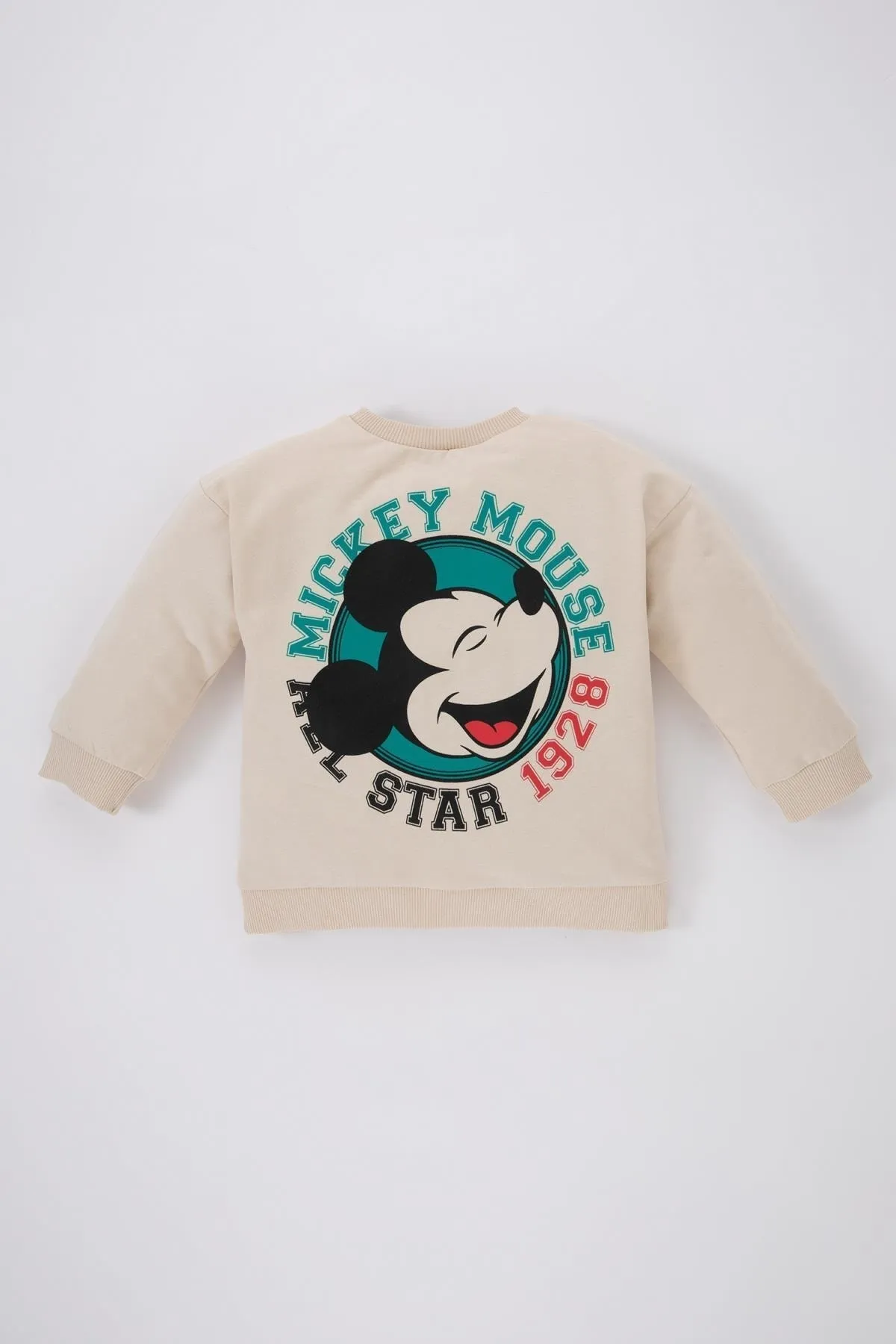 DeFacto  Disney Mickey & Minnie Sweatshirt mit normaler Passform und Rundhalsausschnitt für Babys (Jungen).