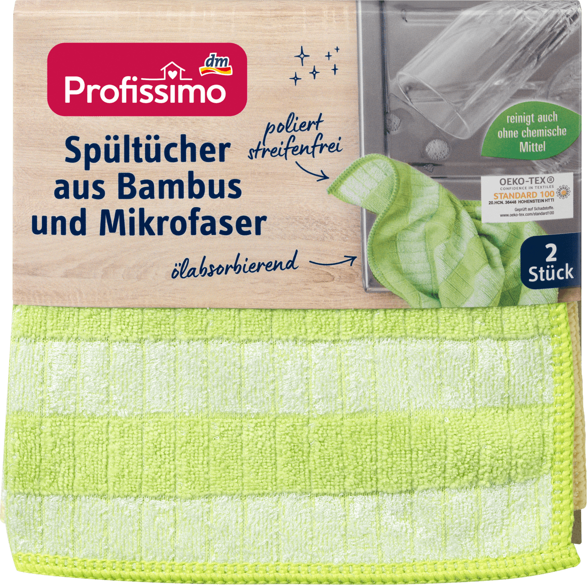 Spültücher aus Bambus und Mikrofaser, 2 St