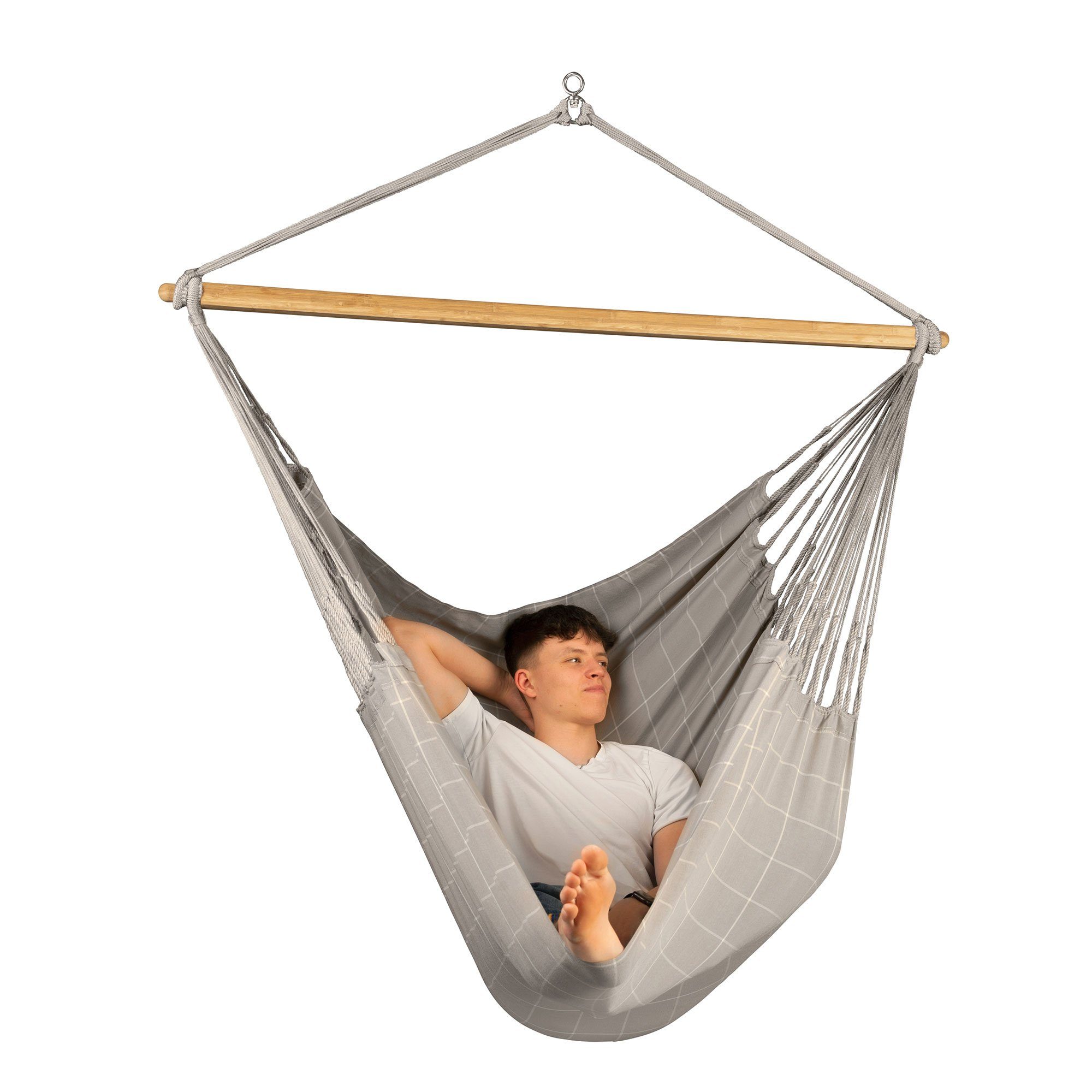 La Siesta Hängestuhl Hängesessel Lounger Domingo Almond - Wetterbeständiger Hängestuhl King, Hochwertige Qualität