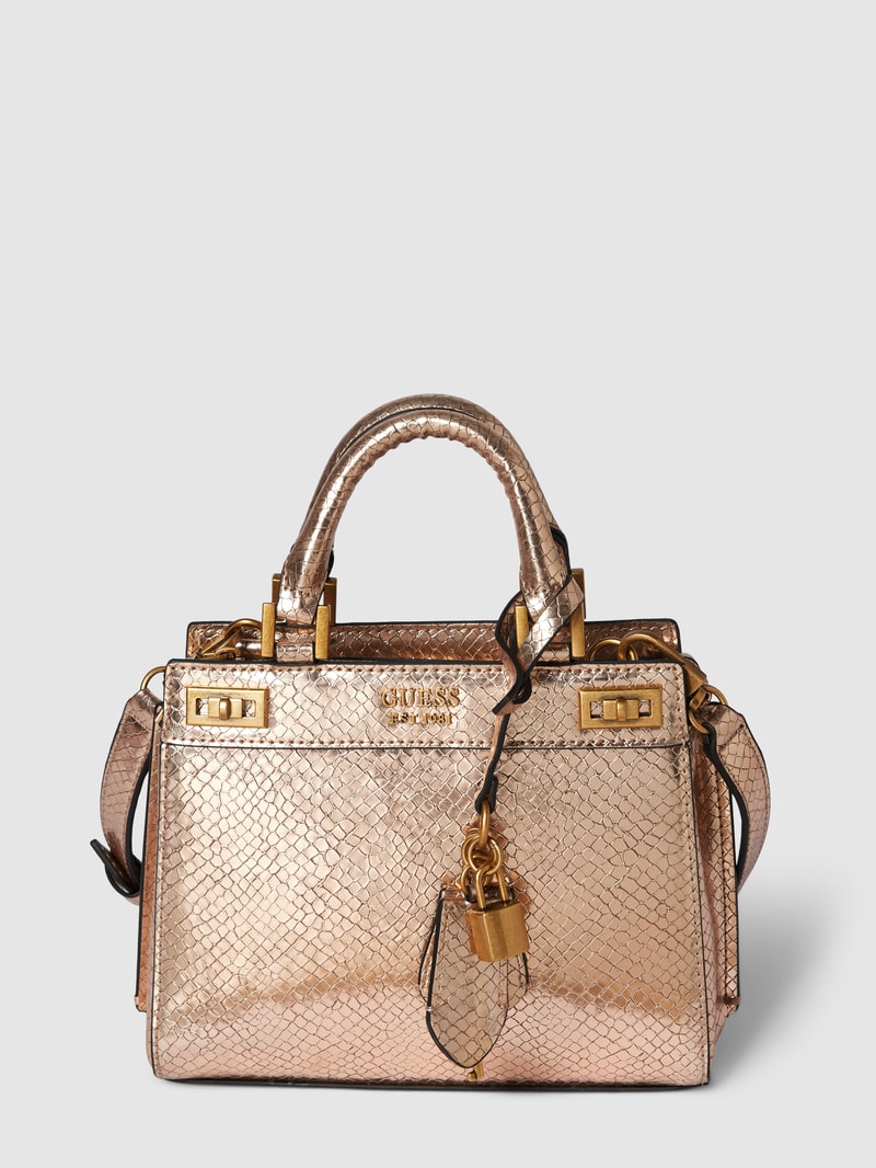 Handtasche im Metallic-Look Modell 'KATEY MINI SATCHEL' in rose gold