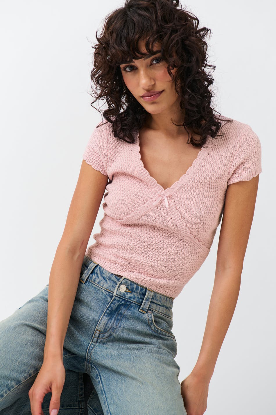 Crochet knitted top