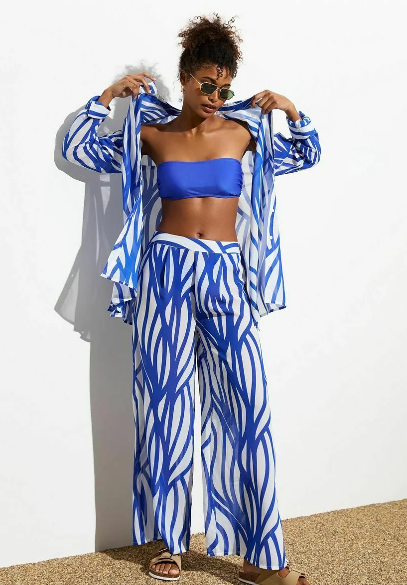 New Look LINE PRINT MANGA LARGA - Accesorio de playa