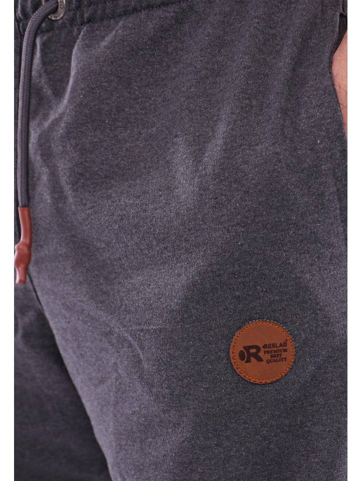 RESLAD Jogginghose mit Brandpatch in anthrazit günstig kaufen