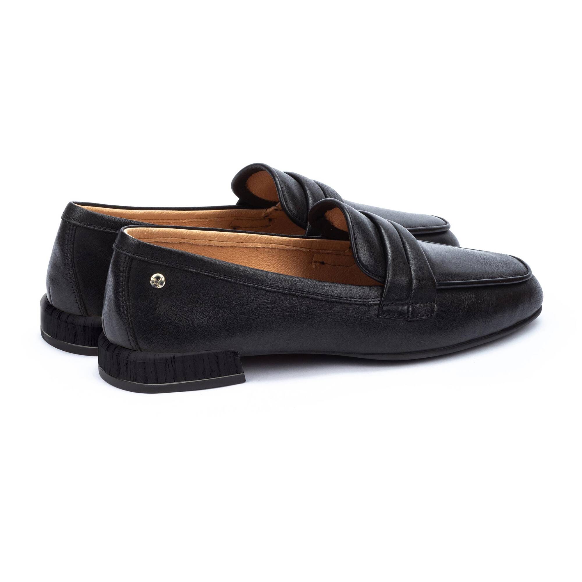 Mokasyny damskie basic - CZARNE