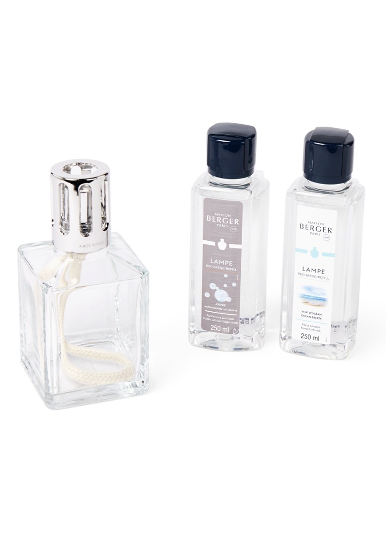 Brûle-parfum Maison Berger Essentielle Carrée avec recharges 2 x 250 ml en coffret cadeau