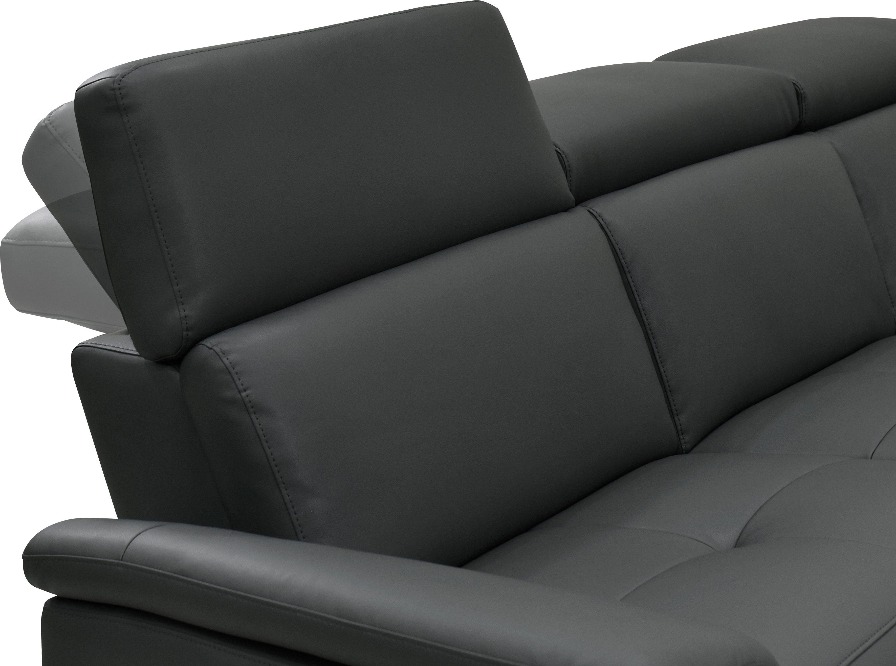 Places of Style Ecksofa Pareli, mit Relaxfunktion, Kopfteilverstellung und dimmbarer LED-Beleuchtung