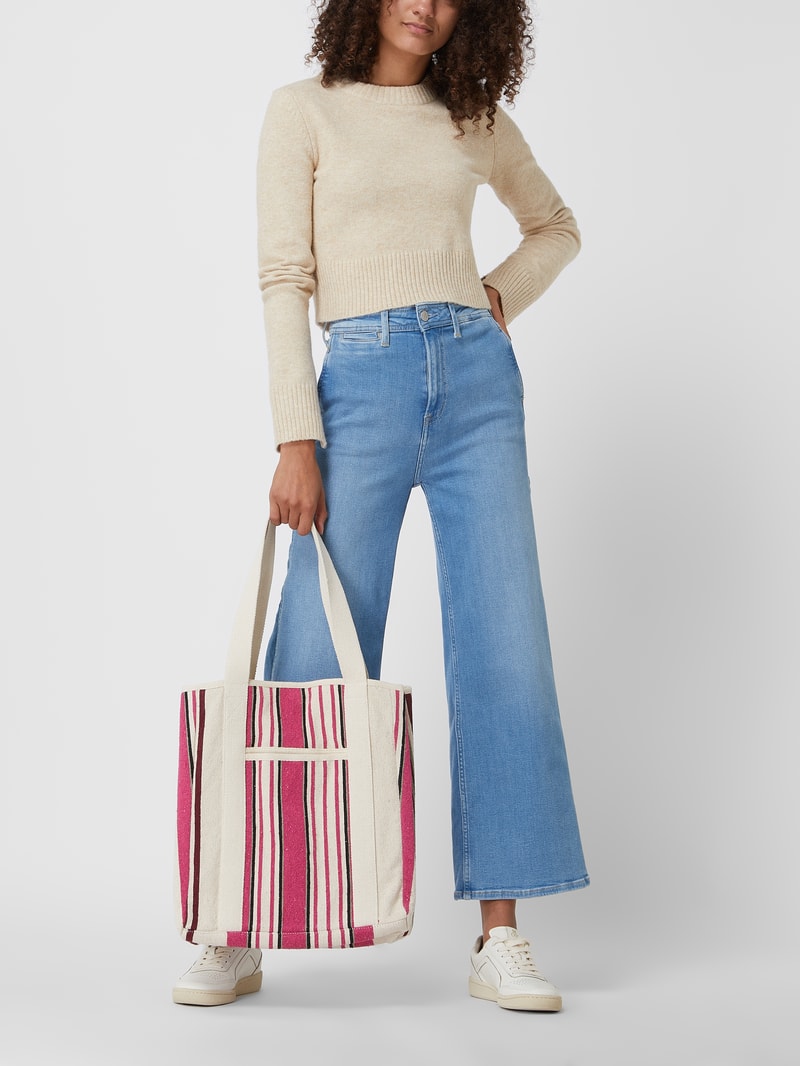 Shopper aus Canvas in pink meliert