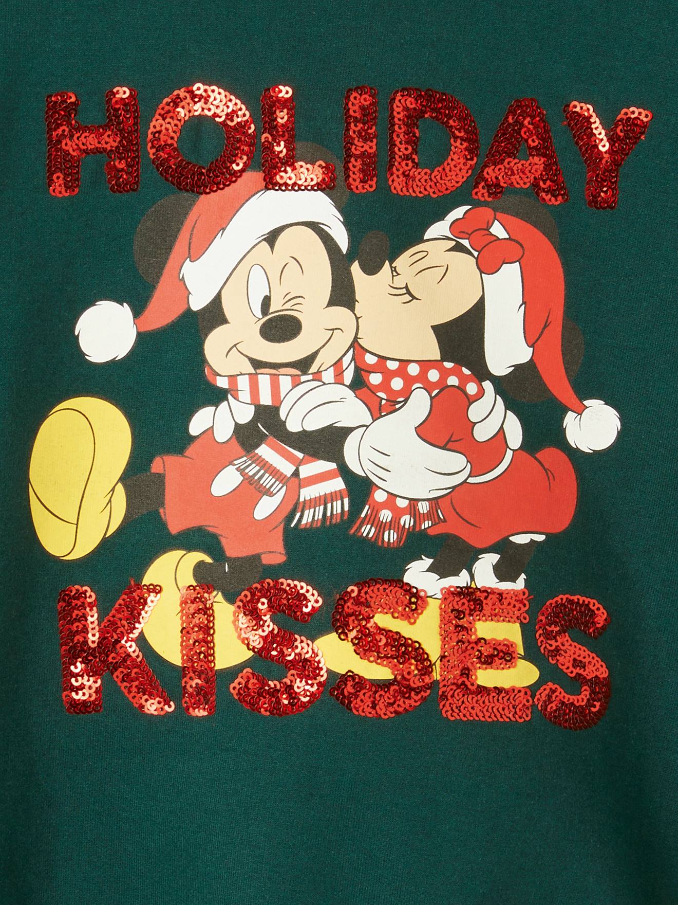 Minnie Weihnachtliches Kinder Sweatshirt Disney MINNIE MAUS - tannengrün