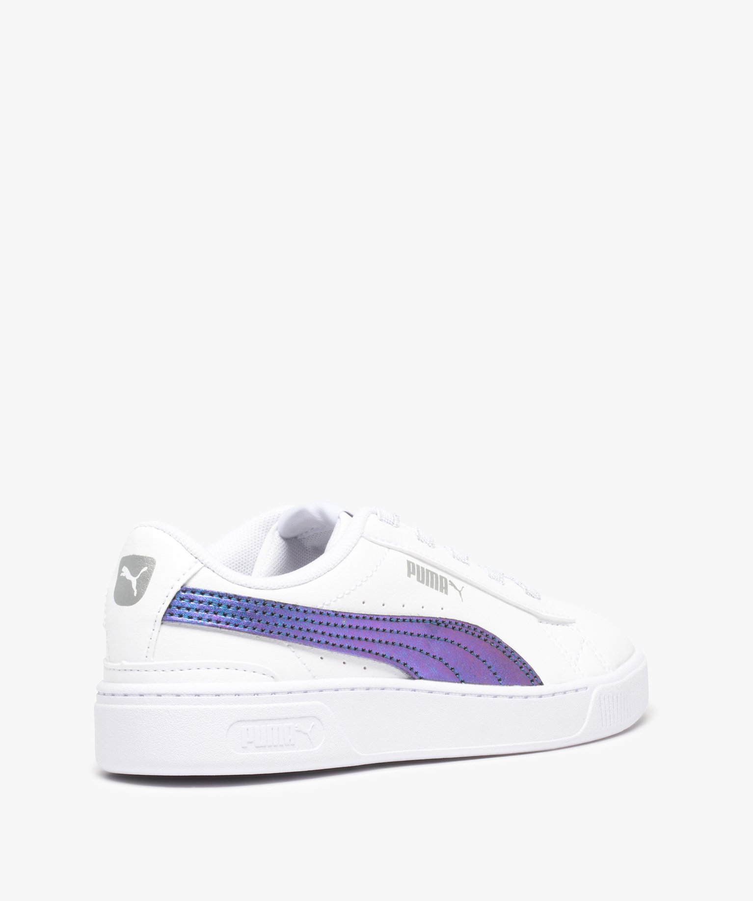 Tennis fille avec bande multicolore sur le cté - Puma blanc | GEMO