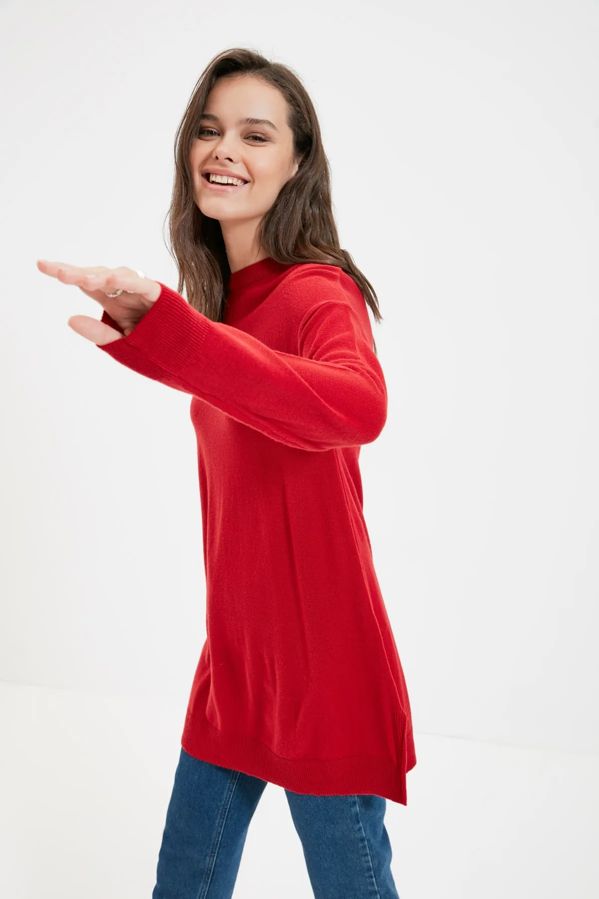 Trendyol Modest  Roter Strickpullover TCTAW22AK0010