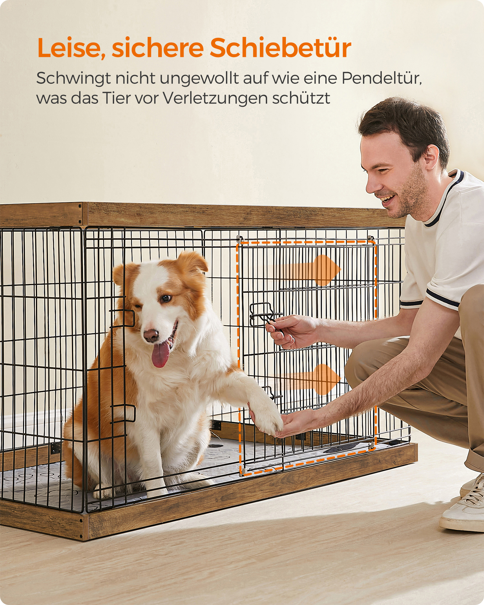 FEANDREA Erziehungshilfen FEANDREA L-XXL Welpenauslauf Stahl-Gitter 1,22 m, 80 cm, 70 cm