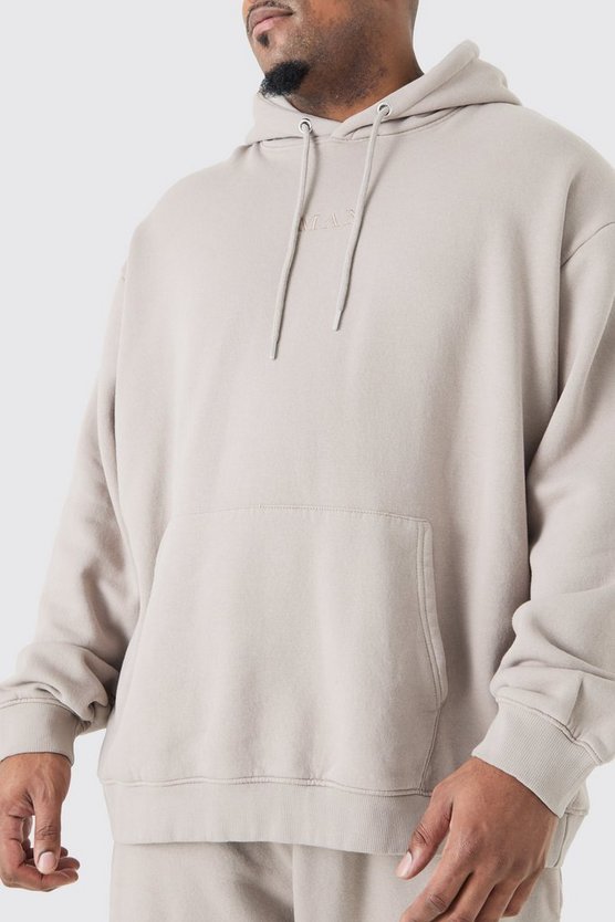 Plus Oversize Man Roman Trainingsanzug mit Kapuze