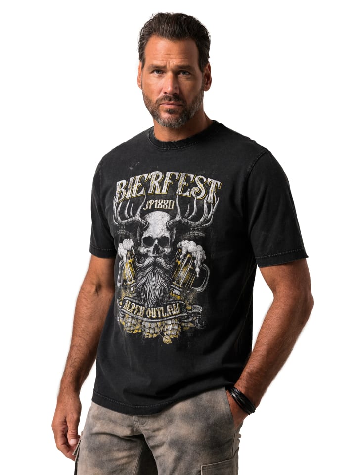 JP1880 Kurzarm T-Shirt in schwarz günstig kaufen