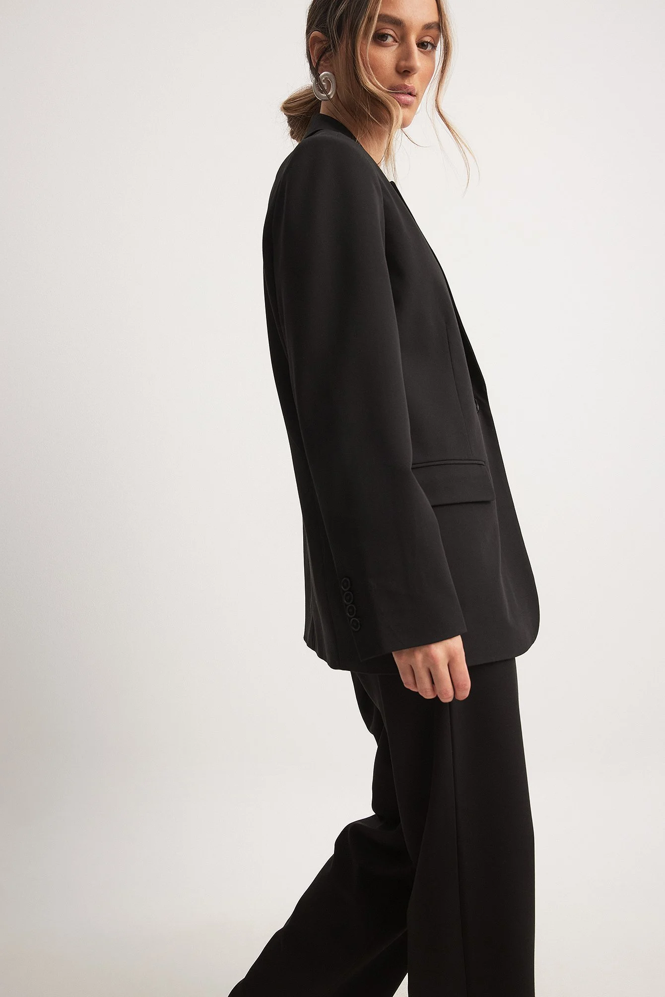 Gerade Anzughose mit niedriger Taille