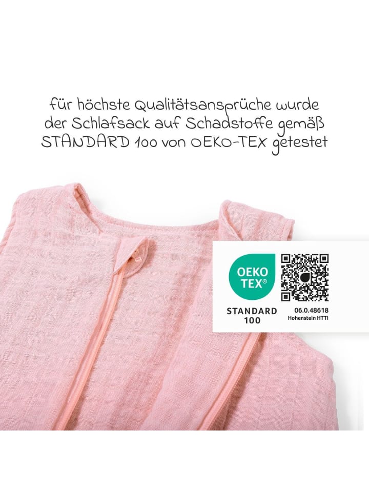 Makian Musselin-Schlafsack - Puder - Gr. 60 cm in rosa günstig kaufen