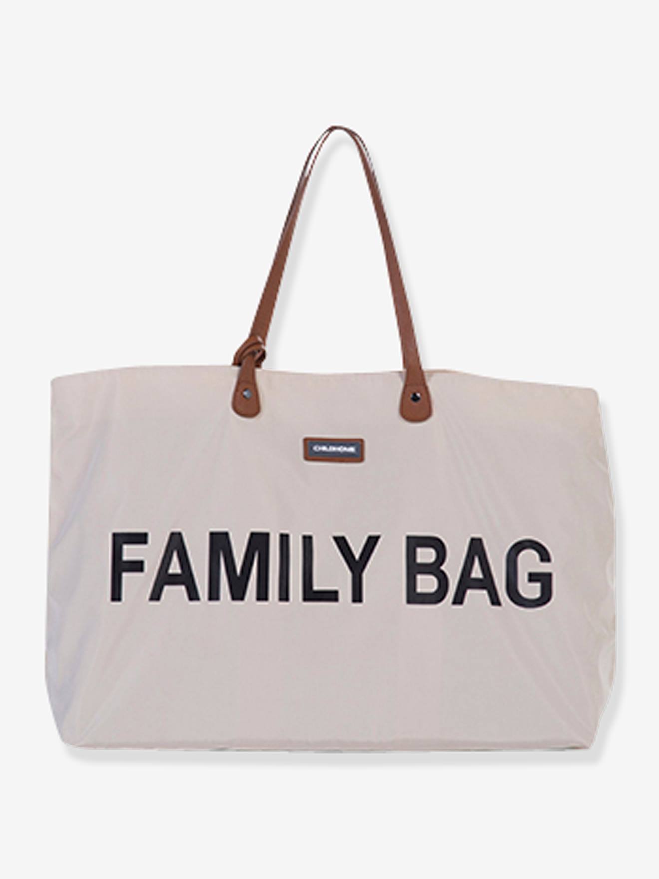 Sac à langer Family Bag CHILDHOME beige moyen uni avec decor