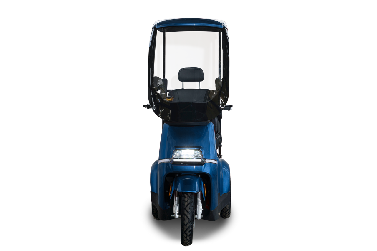 Stormborn R5 Elektro-Dreiradroller 25 km/h - blau - mit Dach