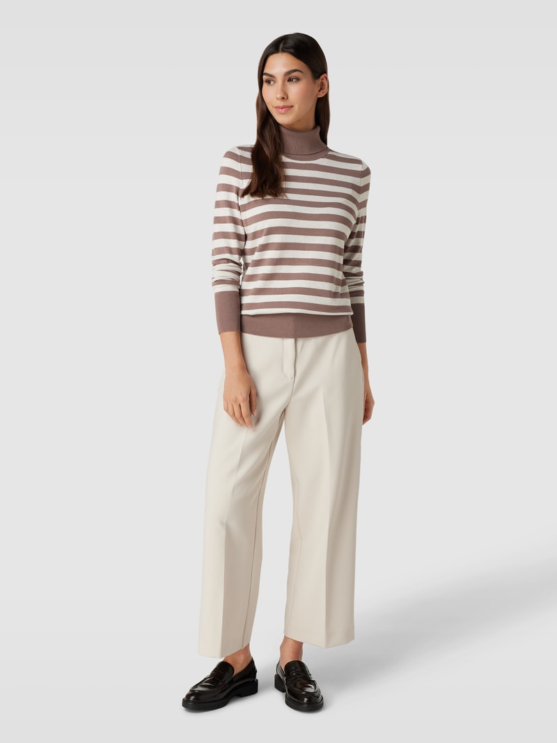 Longsleeve mit Rollkragen in taupe