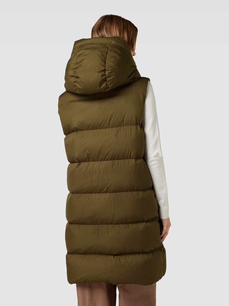 Steppweste mit Stehkragen in khaki