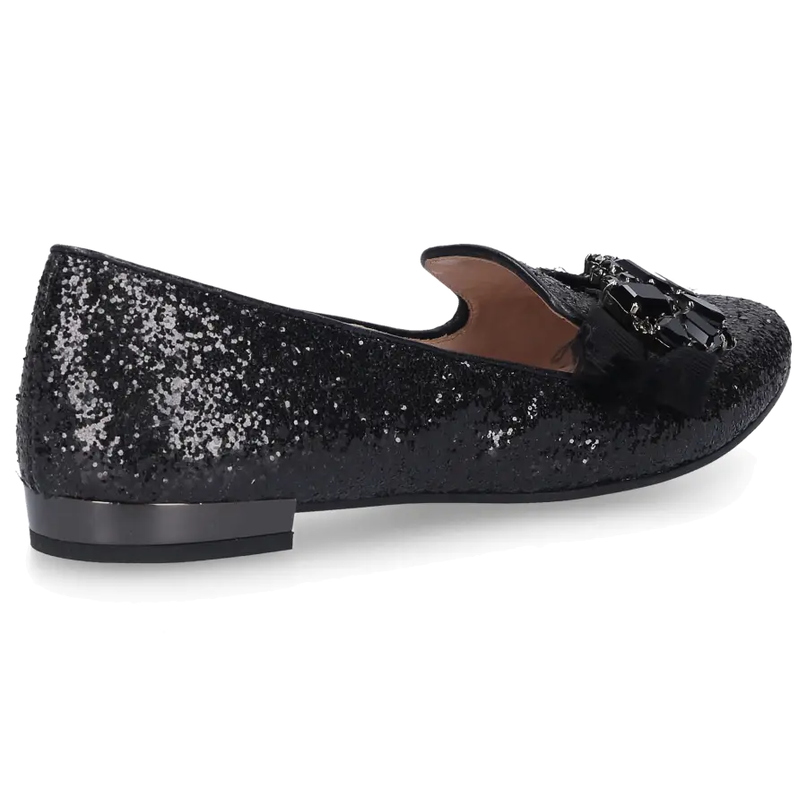 Miu Miu - Loafer Glitter - schwarz