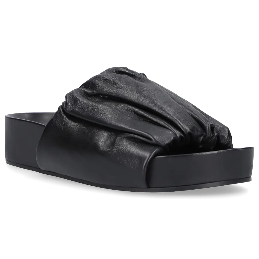 Jil Sander - Sandalen RUCHED Kalbsleder - schwarz