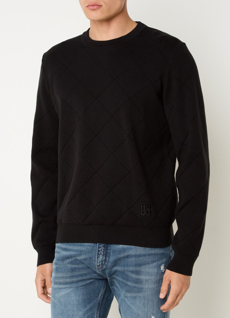 HUGO BOSS Symond fine-knit pullover with logo print