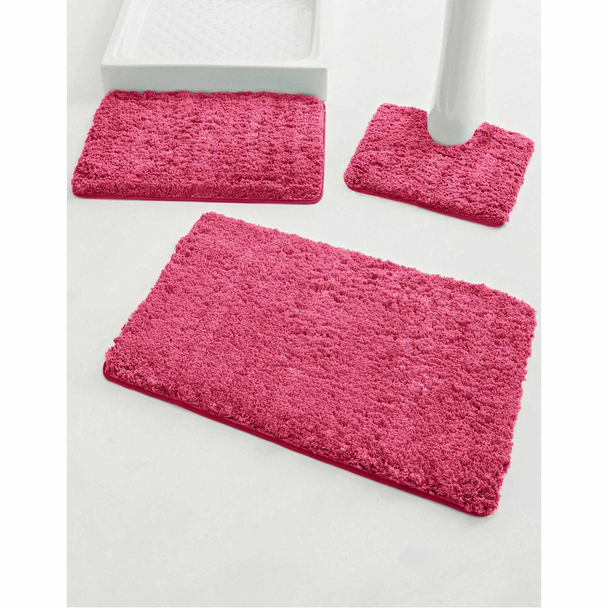 Tapis de bain uni moelleux microfibre