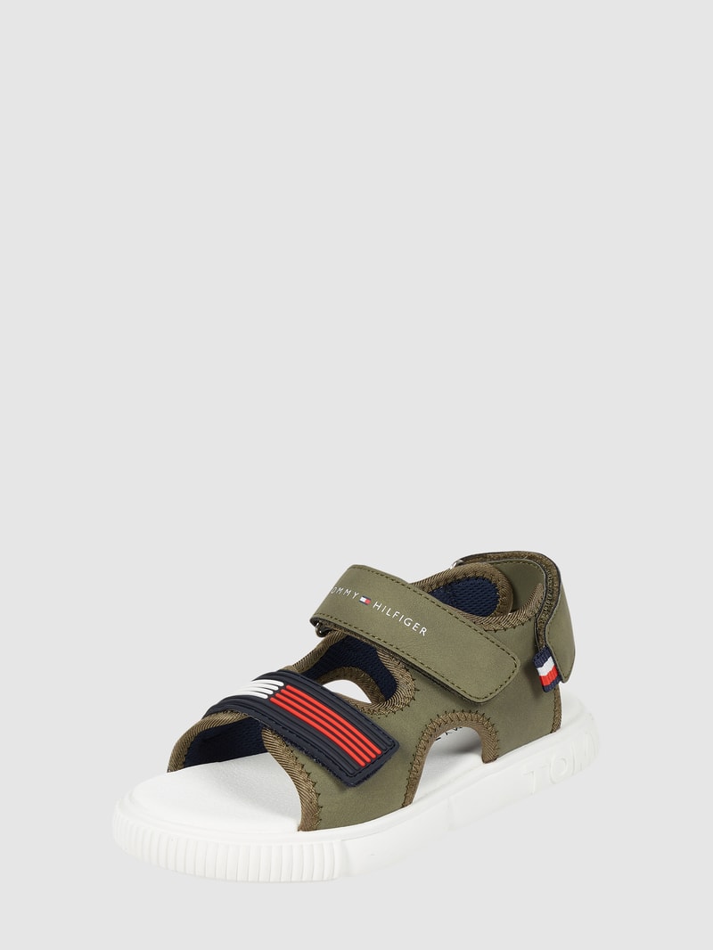 Sandalen mit Klettverschluss in khaki