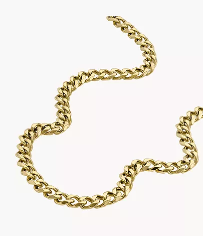 Fossil Kette Ellis Core Chains Edelstahl goldfarben