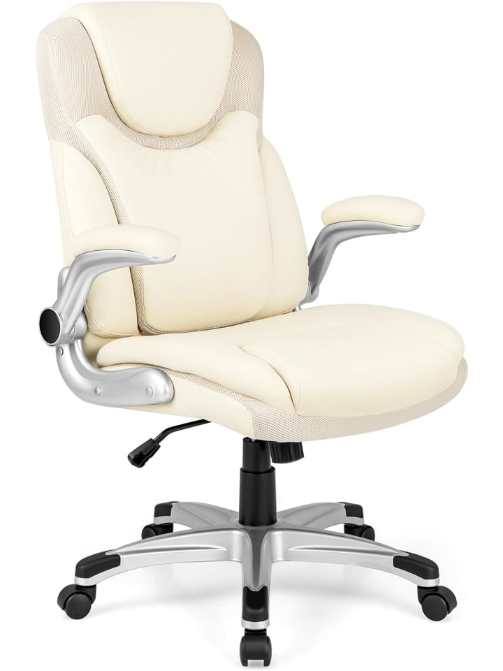 COSTWAY Bürostuhl bis 160 kg belastbar in Beige günstig kaufen onesize