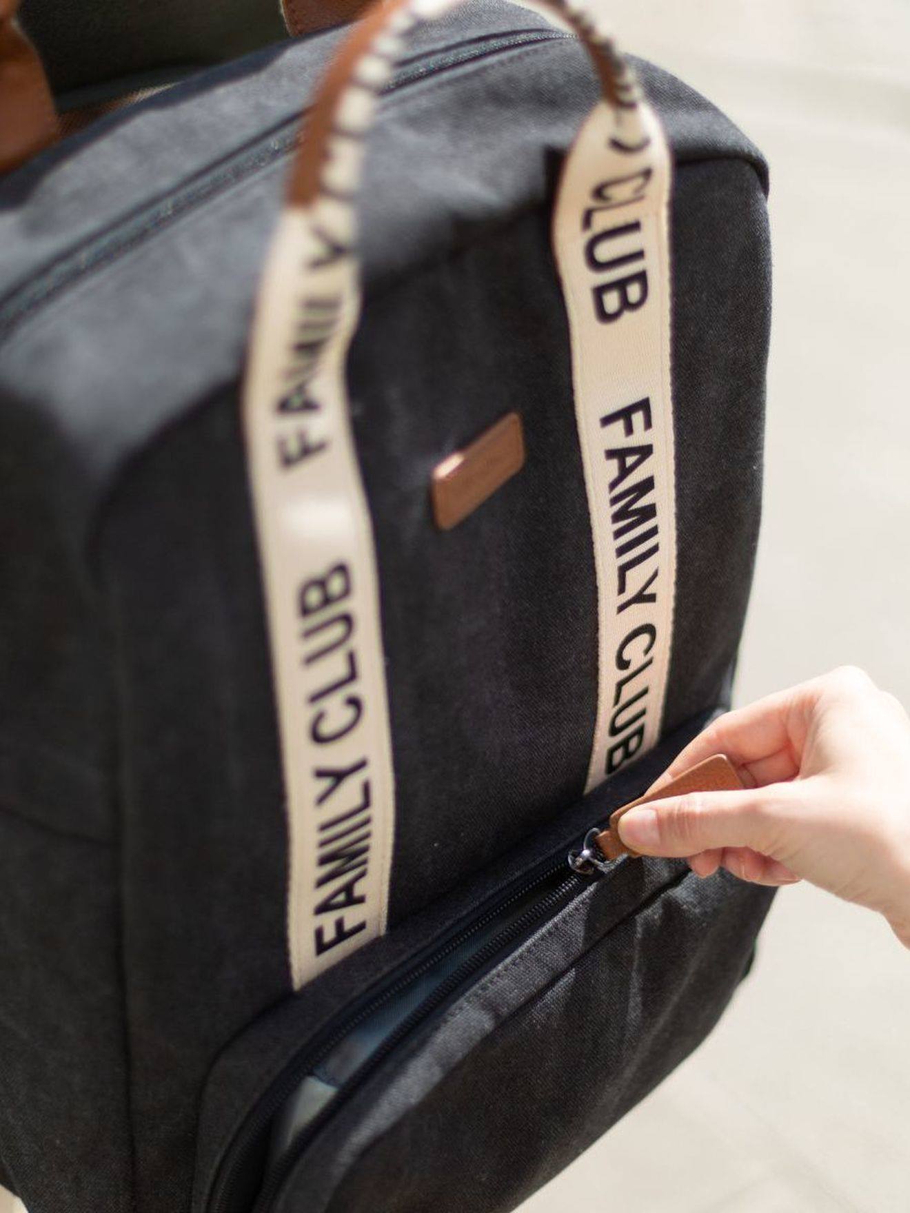 Childhome Eltern Wickelrucksack Family Club Signature CHILDHOME - wollweiß