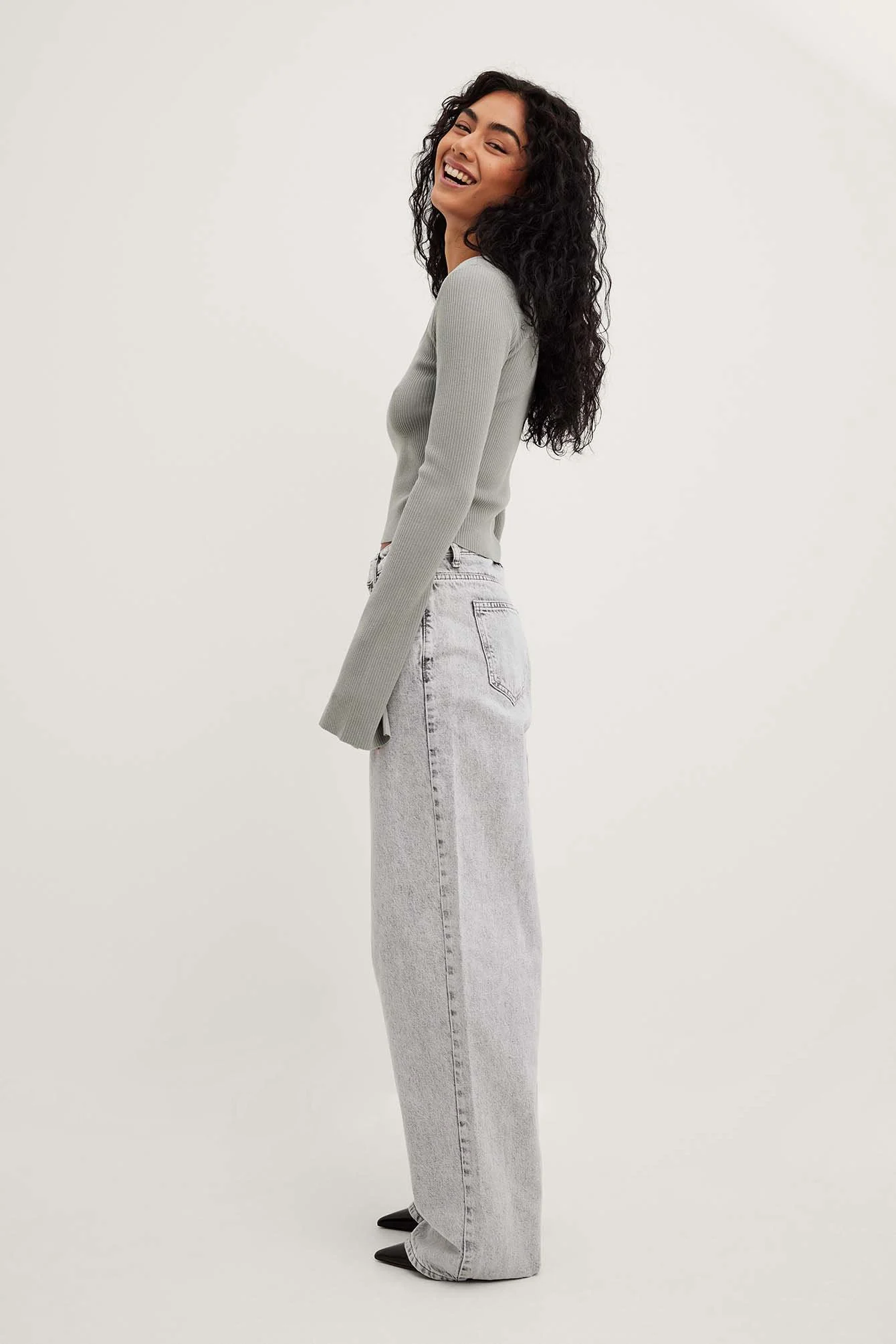 Lockere Jeans mit mittlerer Taille