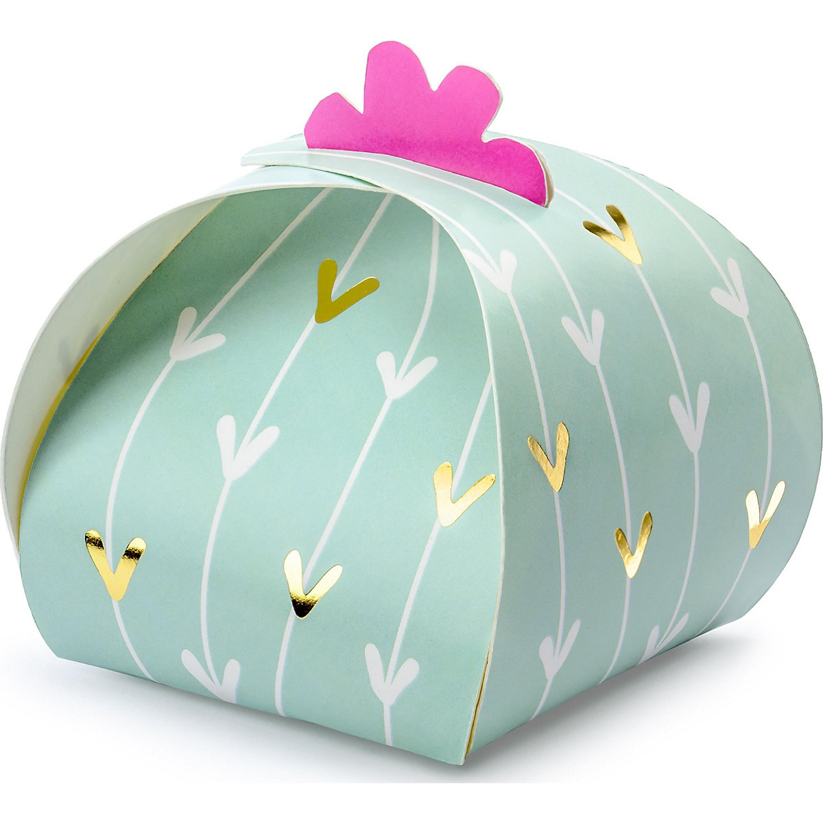 Geschenkbox Kaktus, Karton, 6 x 6 x 6 cm