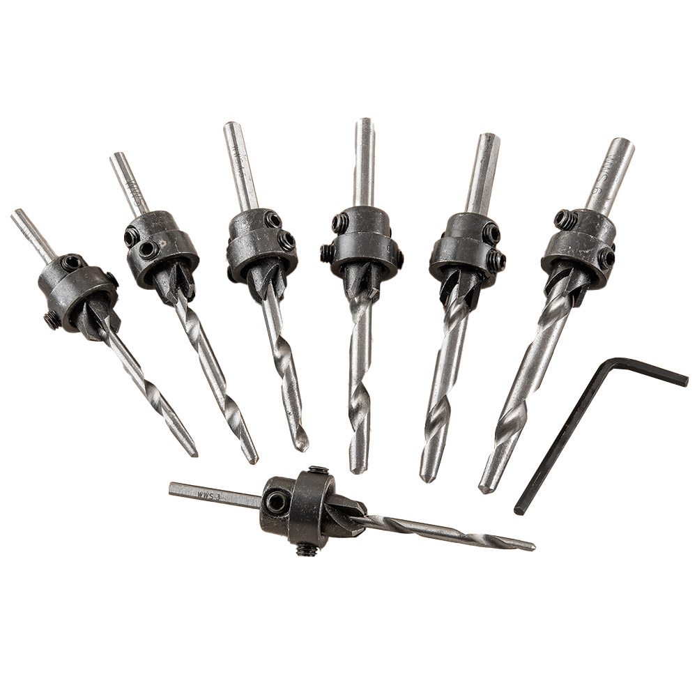 Kraft Werkzeuge Holzbohrer mit Versenker-Set - 7tlg.