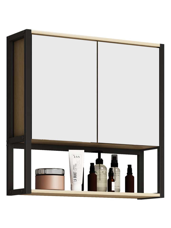 VCM  Holz Metall Spiegelschrank Spiegel Edino 60x60 in Honig-Eiche günstig kaufen onesize