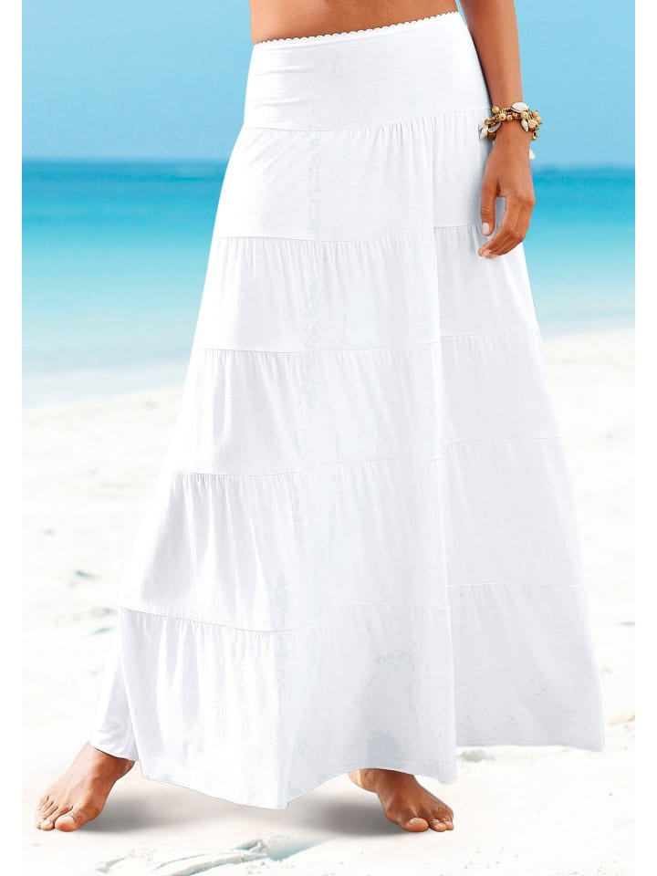 Beach Time Maxirock in weiß günstig kaufen