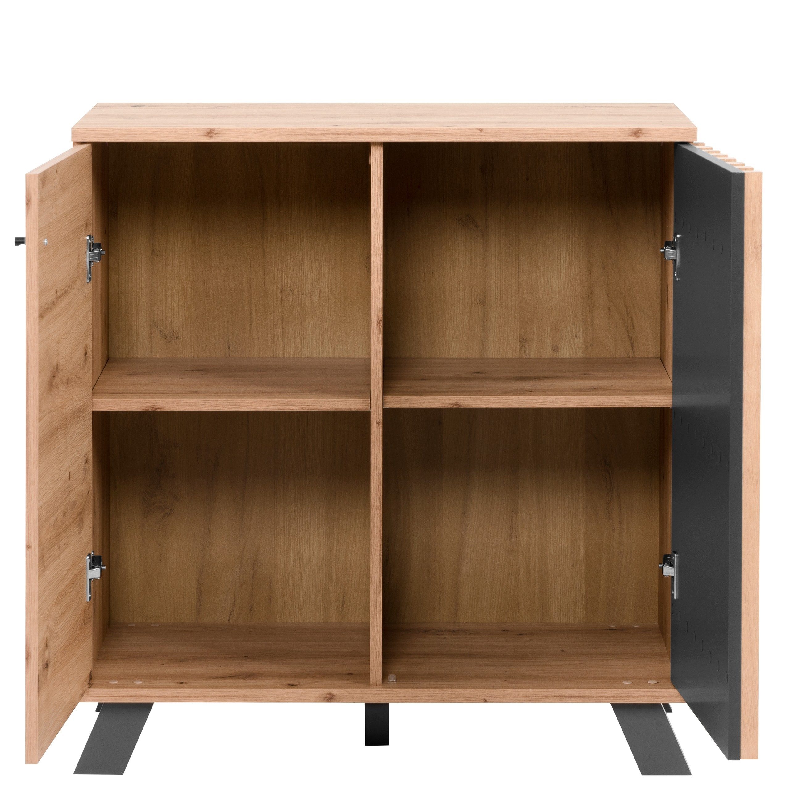 Newroom Sideboard Barea, Wildeiche Sideboard Modern Wandpaneel Vintage Highboard Anrichte