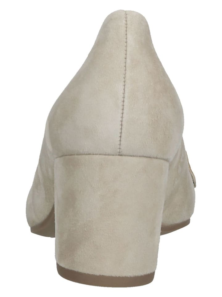 Gabor Leder-Pumps in Beige günstig kaufen