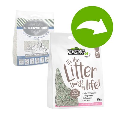 Greenwoods klumpende Katzenstreu aus Naturton